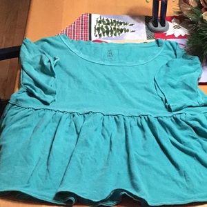 Free People green flowing top